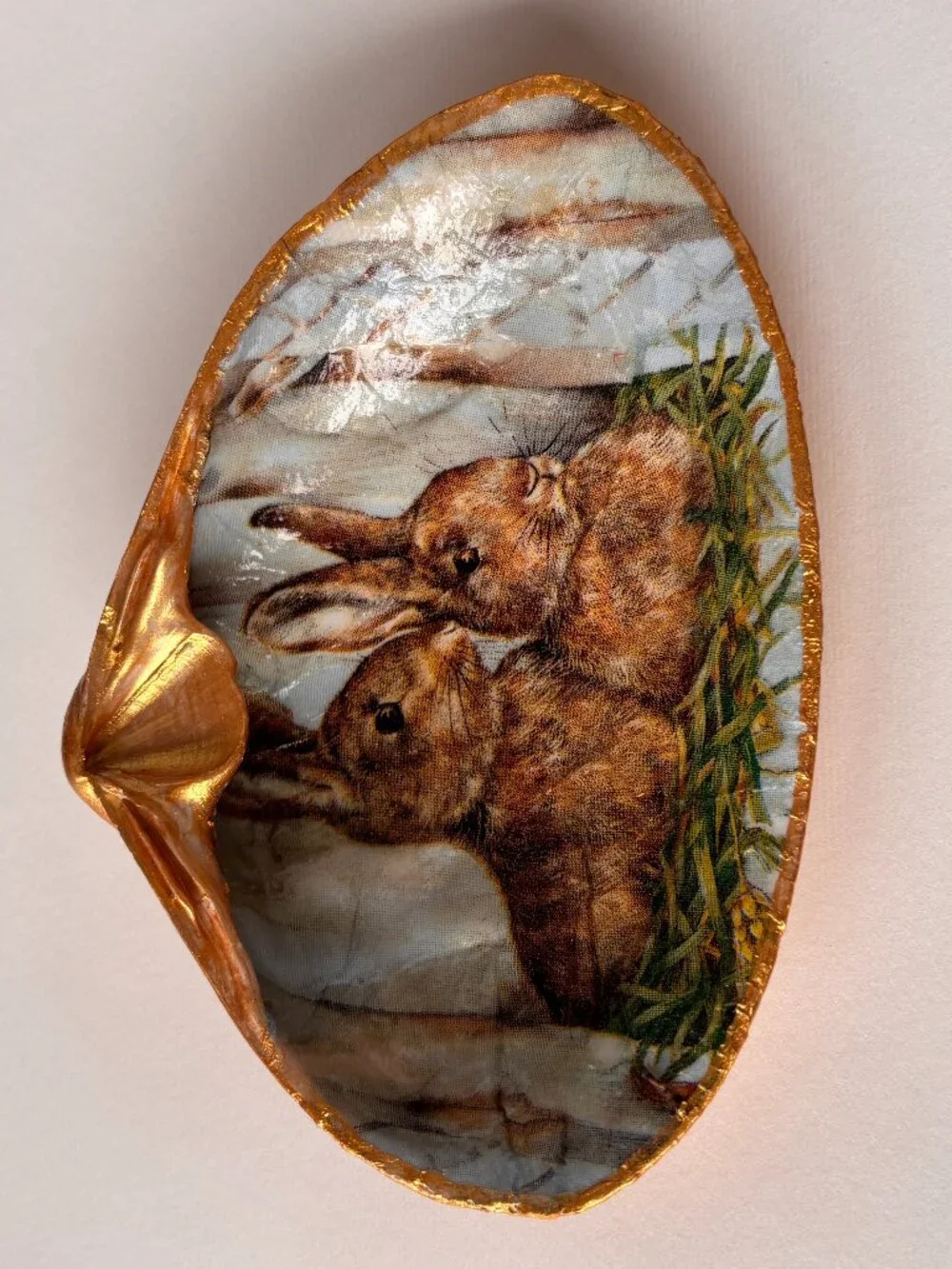 Hand Crafted large decoupage